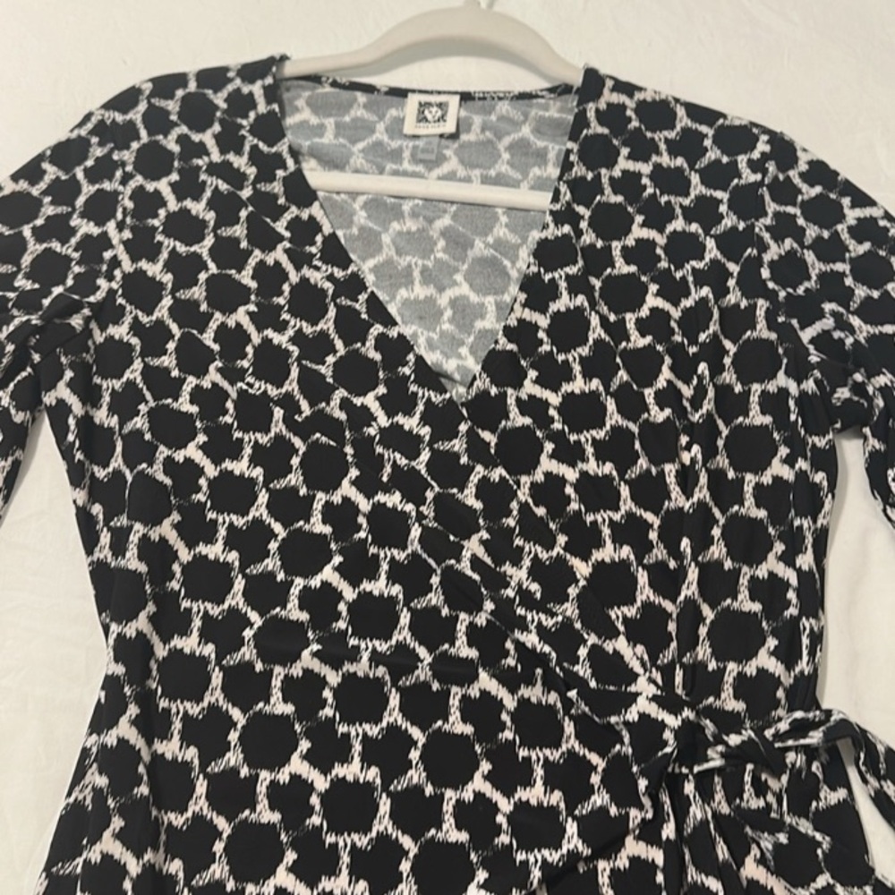 Anne Klein Faux Wrap Dress Size 10 - Picture 4 of 6